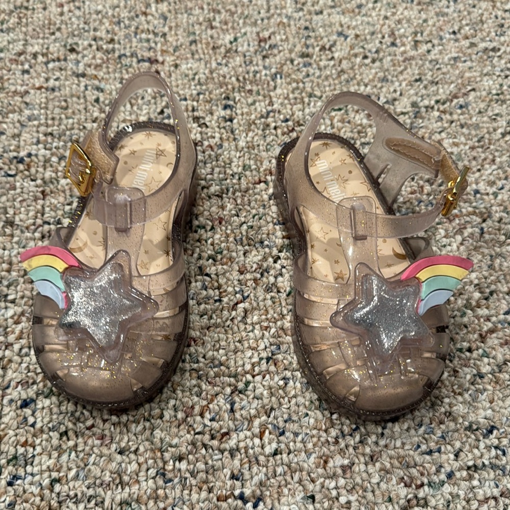 Mini Melissa jelly shoes, size 7T
